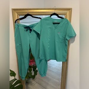 Figs XL scrub set Surgical Green